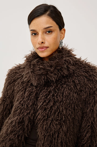 Rails | Veste en fausse fourrure ''Blisse'' - Espresso