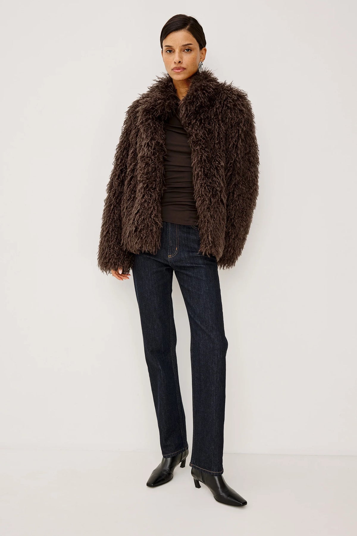 Rails | Veste en fausse fourrure ''Blisse'' - Espresso