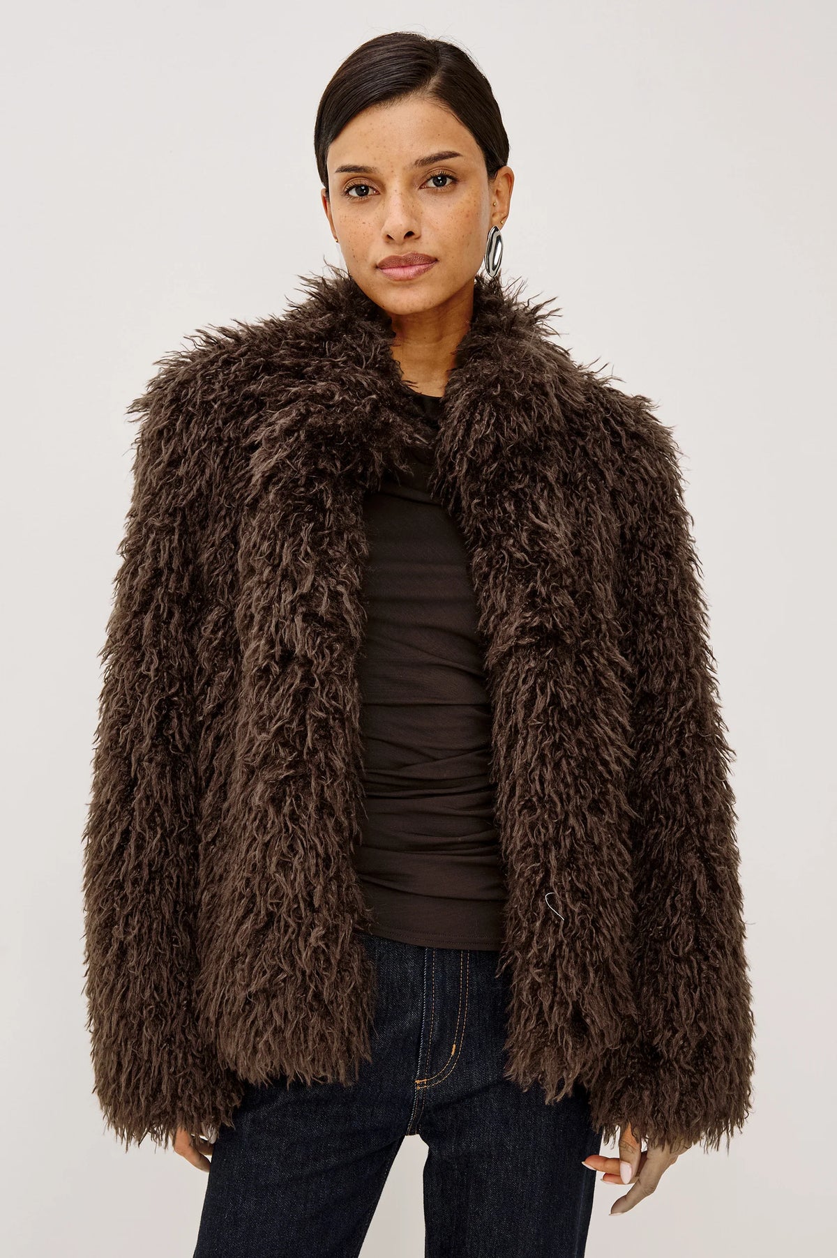 Rails | Veste en fausse fourrure ''Blisse'' - Espresso