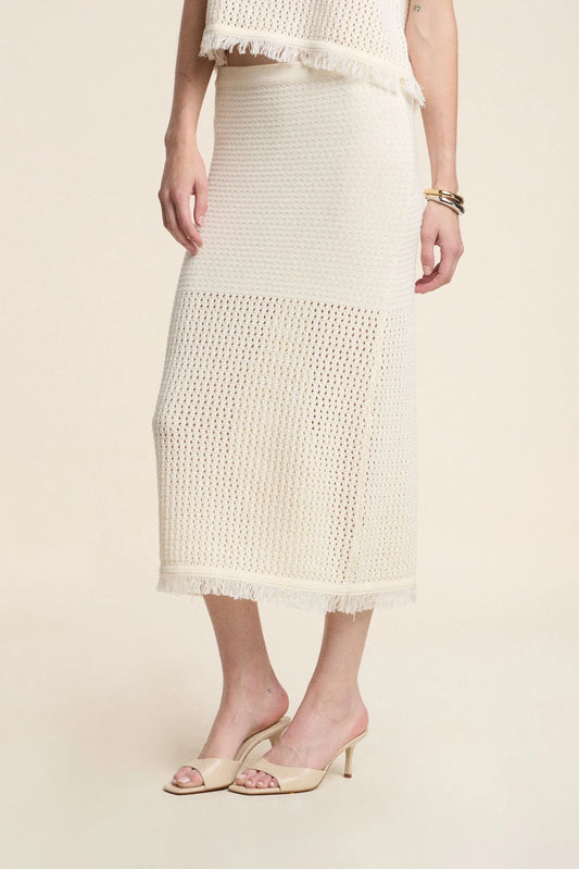Velvet | La jupe en maille ''Blythe'' - Blanc