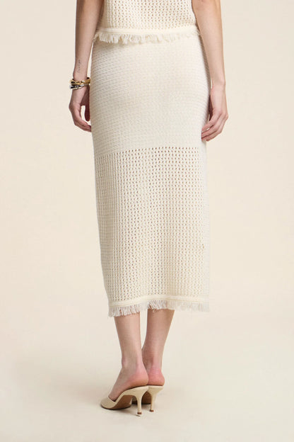 Velvet | La jupe en maille ''Blythe'' - Blanc