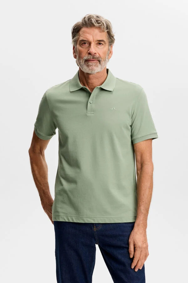 J.Lindeberg | Le polo ''Verse'' en coton piqué interlock - Vert Hedge