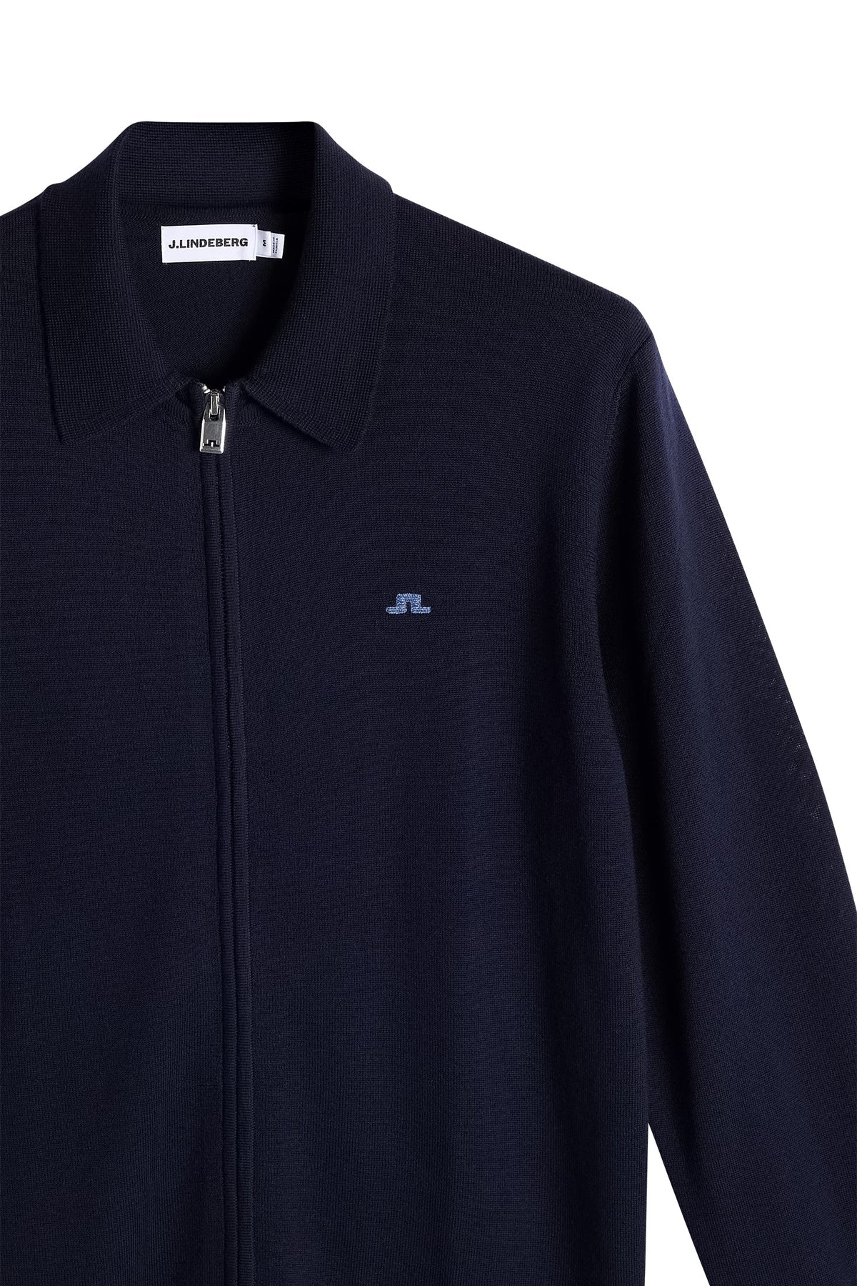 J.Lindeberg | Cardigan ''Kaleb'' en laine mérinos | Bleu marin