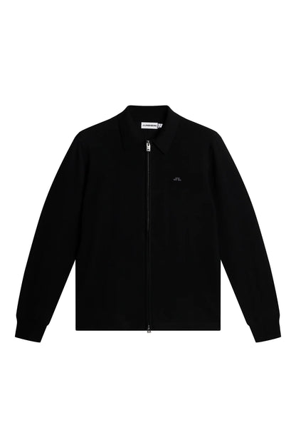 J.Lindeberg | Cardigan ''Kaleb'' en laine mérinos | Noir
