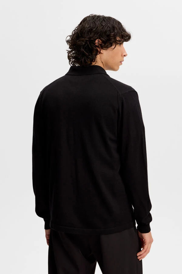 J.Lindeberg | Cardigan ''Kaleb'' en laine mérinos | Noir