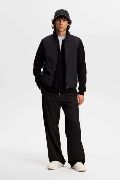 J.Lindeberg | Cardigan ''Kaleb'' en laine mérinos | Noir