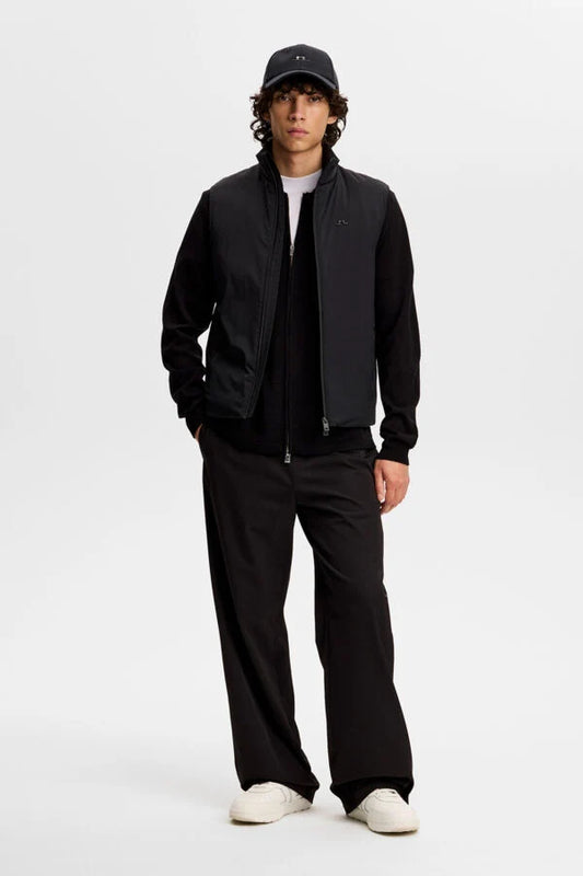 J.Lindeberg | Cardigan ''Kaleb'' en laine mérinos | Noir