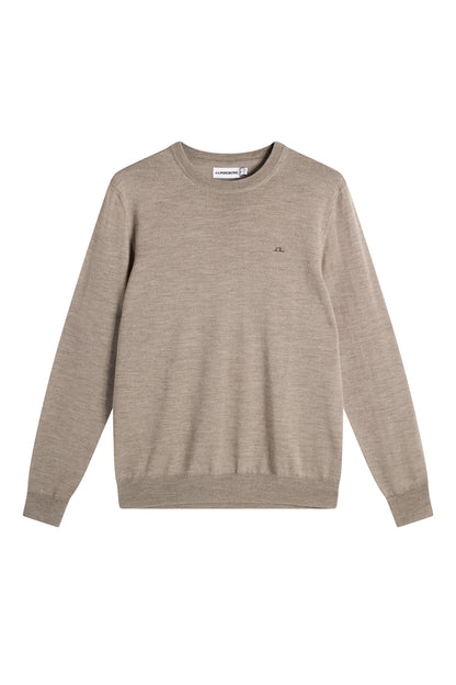 J.Lindeberg | Pull à col rond "Keane" en laine mérinos- Brindle