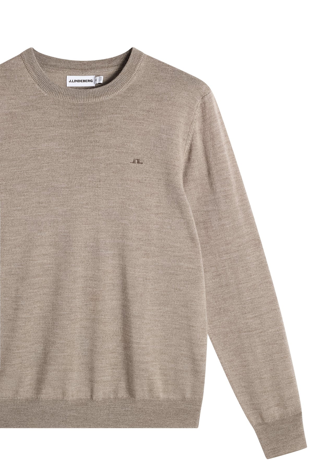 J.Lindeberg | Pull à col rond "Keane" en laine mérinos- Brindle