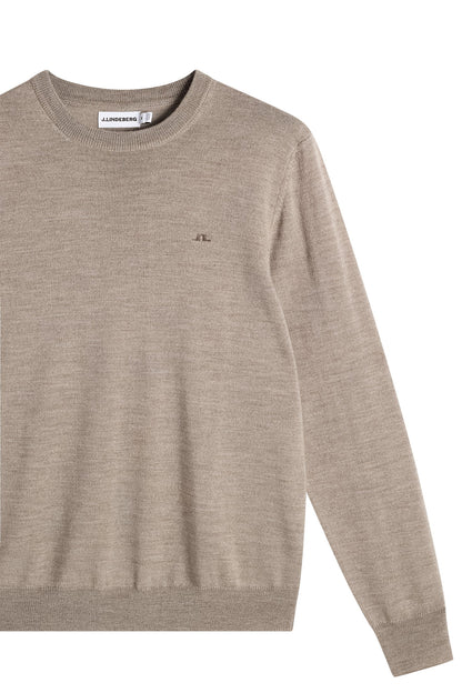J.Lindeberg | Pull à col rond "Keane" en laine mérinos- Brindle
