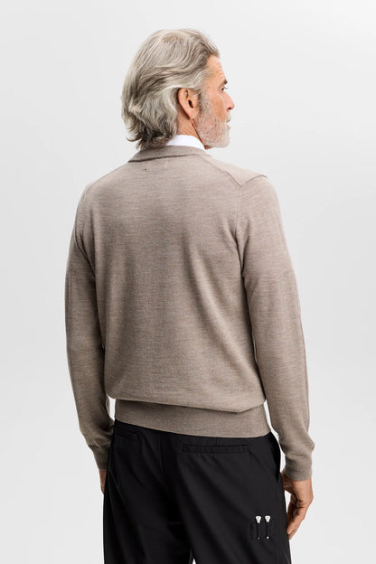 J.Lindeberg | Pull à col rond "Keane" en laine mérinos- Brindle