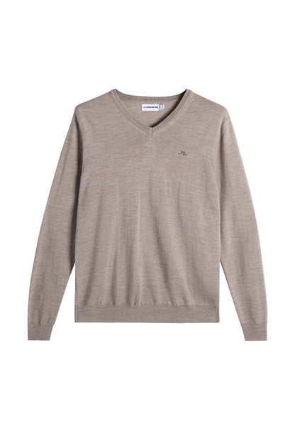 J.Lindeberg |  Pull à col en V en maille fine - Brindle