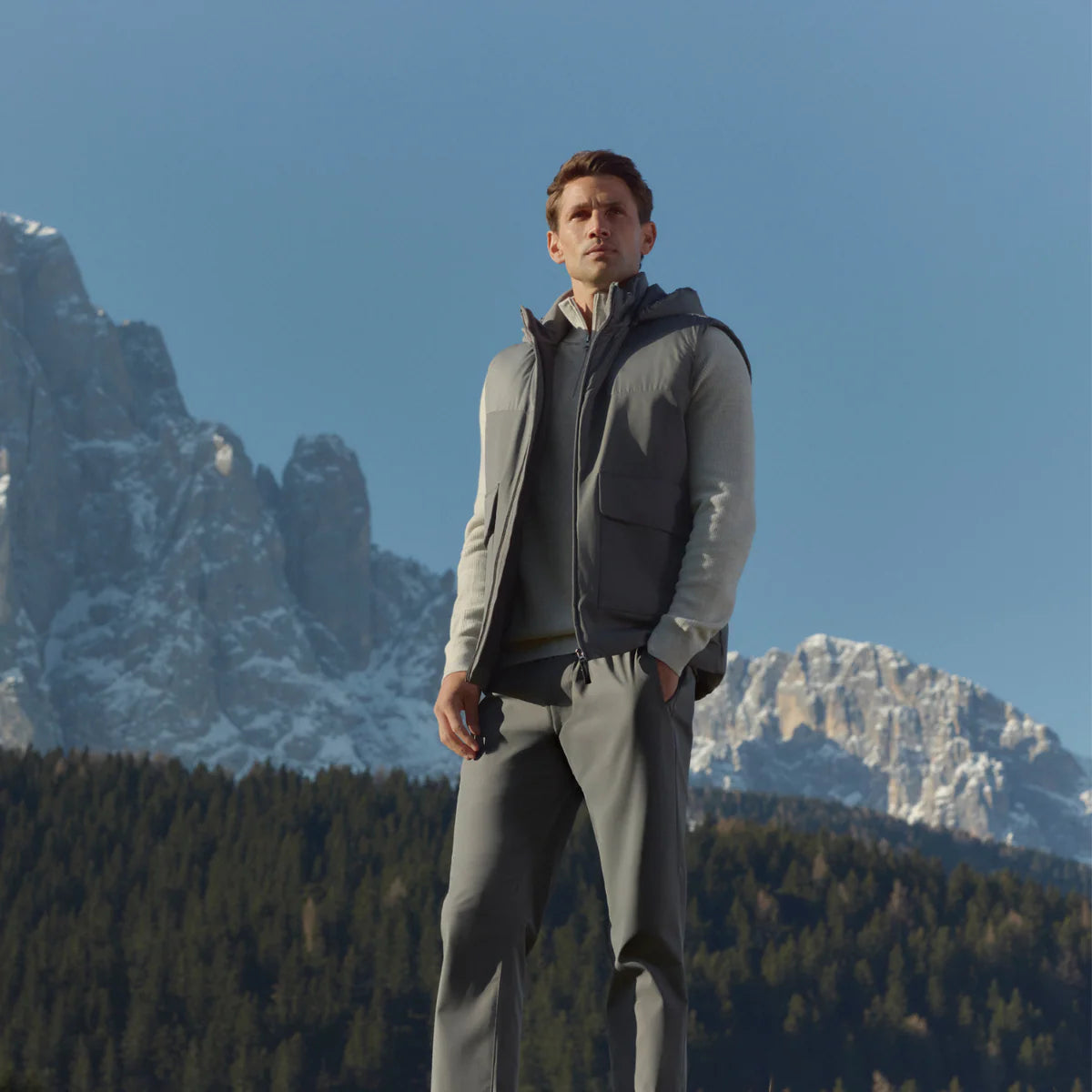 WAHTS |  Veste sans manches Burrows avec capuche amovible - Gris