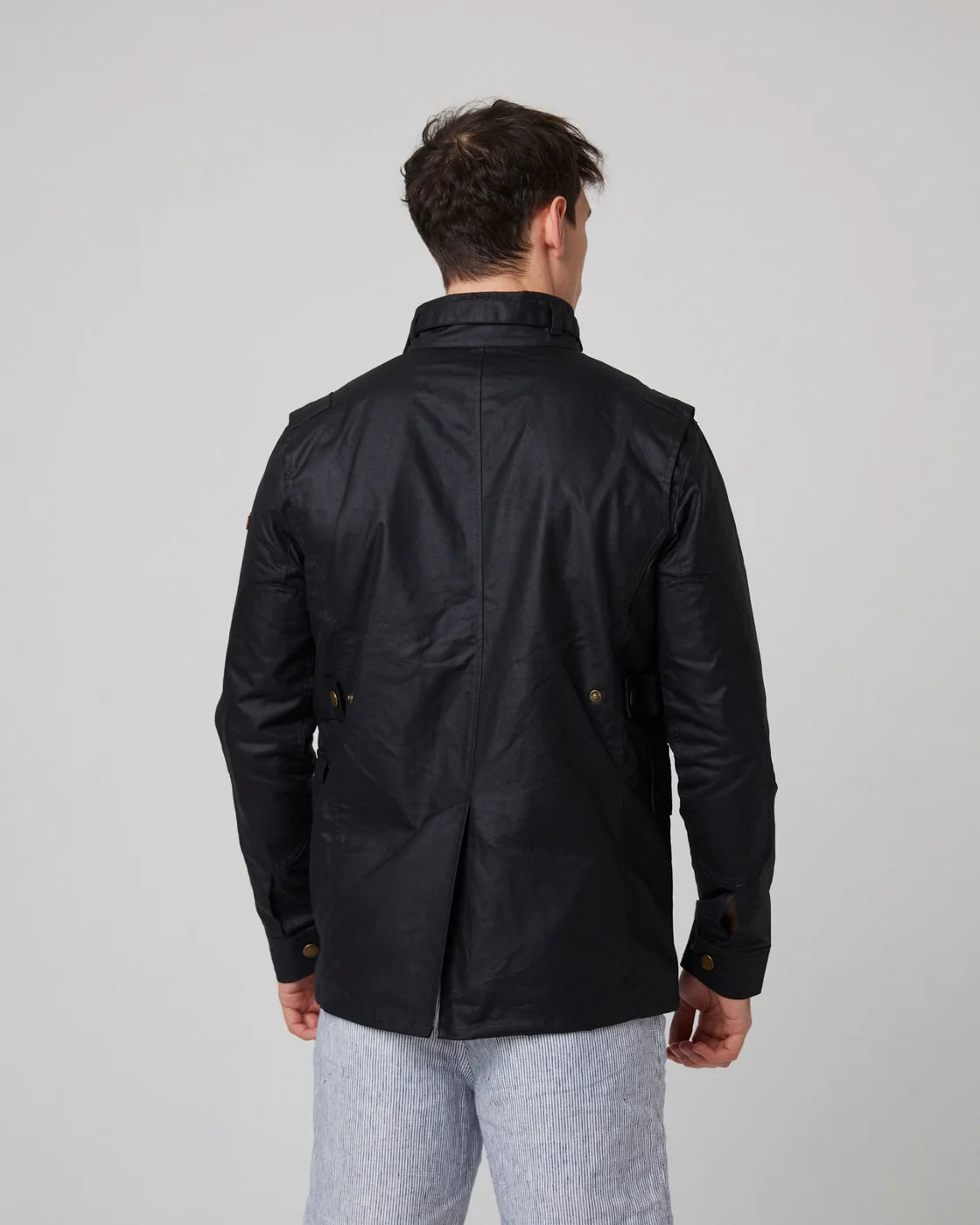 Peregrine | La veste en coton ciré ''Bexley'' - Noir