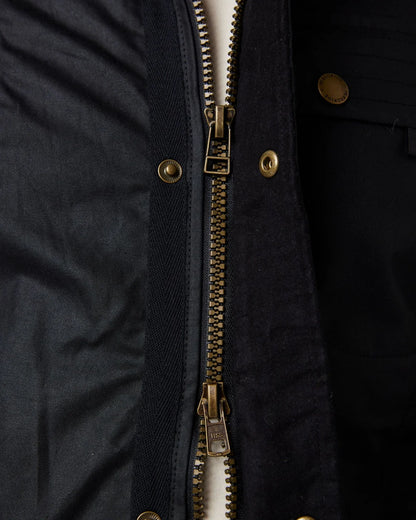 Peregrine | La veste en coton ciré ''Bexley'' - Noir