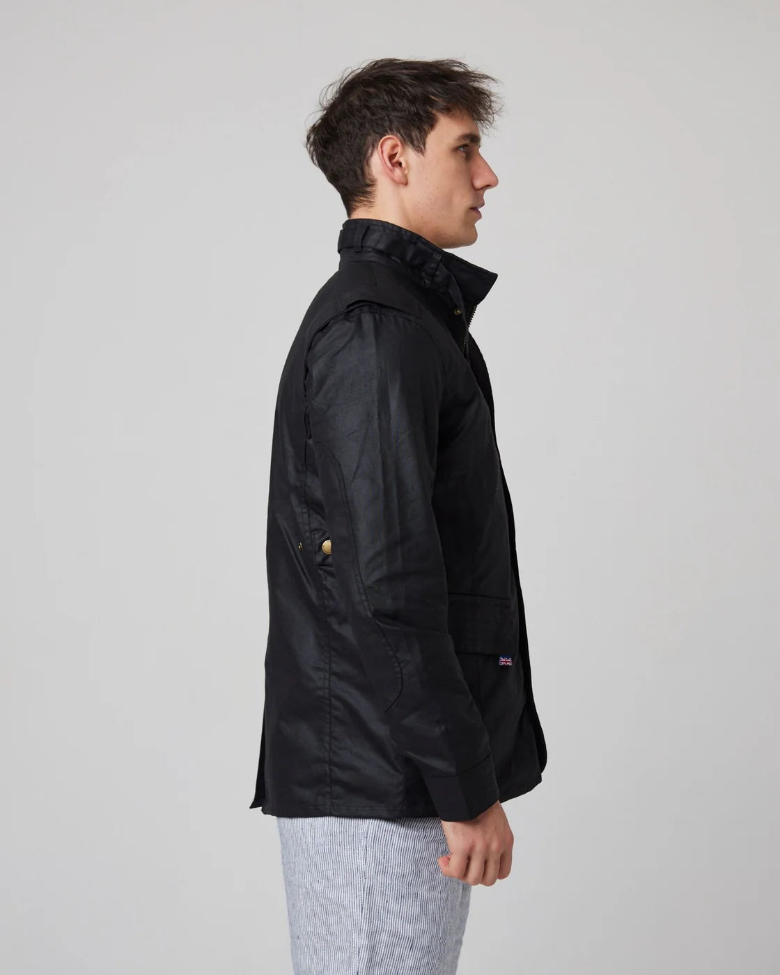 Peregrine | La veste en coton ciré ''Bexley'' - Noir