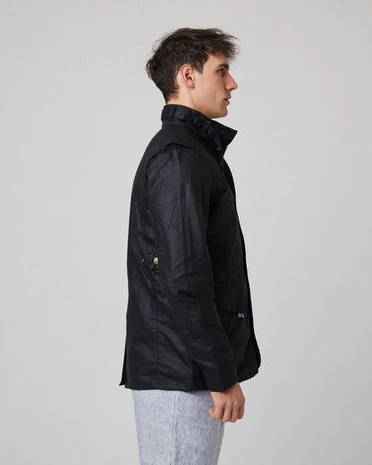 Peregrine | La veste en coton ciré ''Bexley'' - Noir