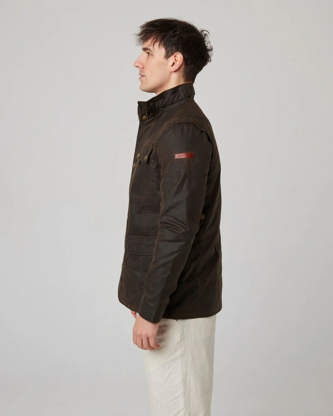 Peregrine | La veste en coton ciré ''Bexley'' - Brun