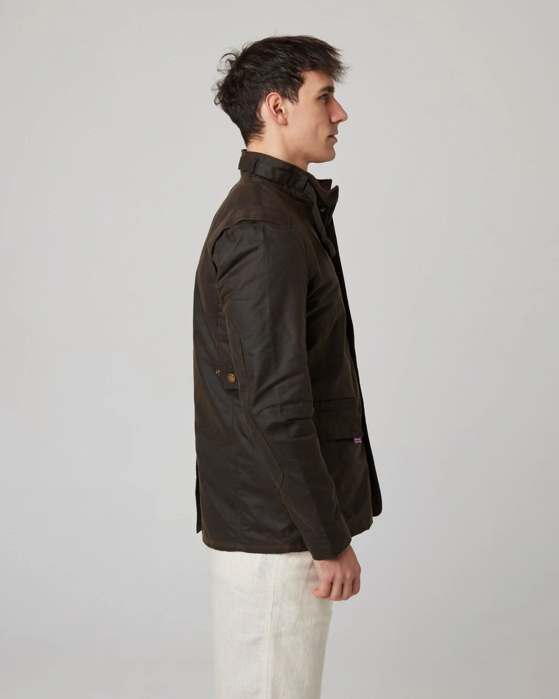 Peregrine | La veste en coton ciré ''Bexley'' - Brun