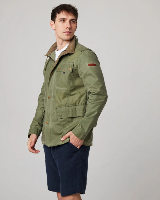 Peregrine | La veste en coton ciré ''Bexley'' - Sage