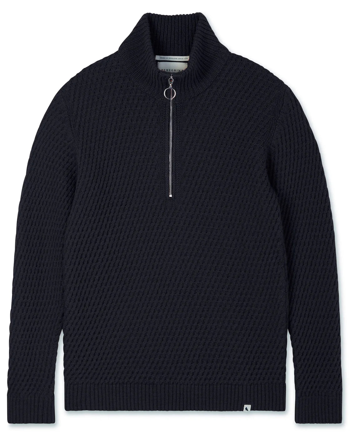 Peregrine | Pull ''Birchall'' Demi- Zip en laine mérinos - Marine