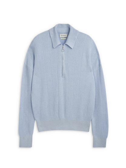 Oliver Spencer | Pull à demi-zip "Brice" - Bleu ciel