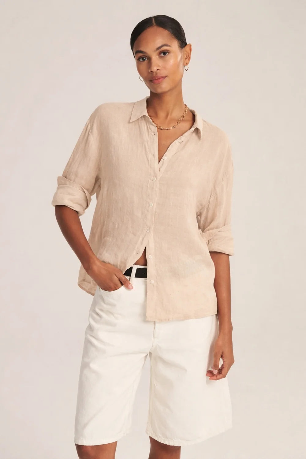 Velvet | La chemise en lin ''Brighton'' - Sable