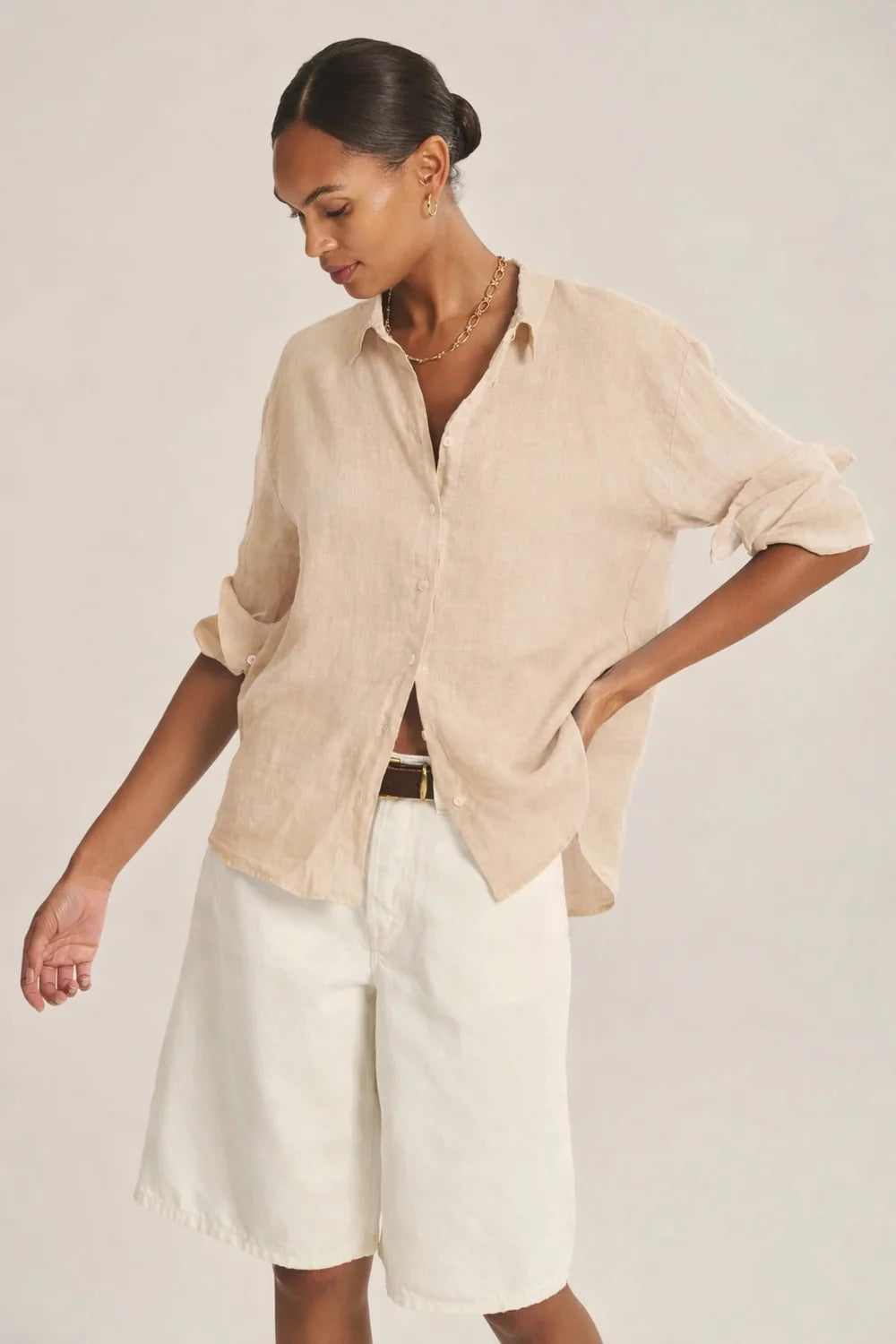 Velvet | La chemise en lin ''Brighton'' - Sable