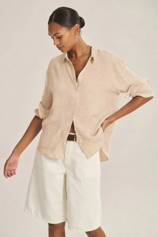 Velvet | La chemise en lin ''Brighton'' - Sable