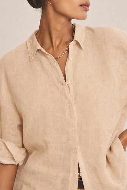 Velvet | La chemise en lin ''Brighton'' - Sable