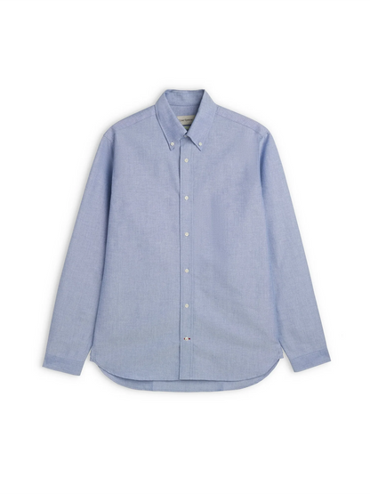 Oliver Spencer | Chemise à manches longues Oxford "brook" - Bleu de brecon