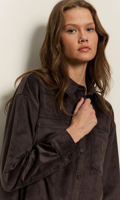 Sanctuary | La chemise Ivy en daim - marron