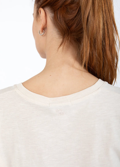 Coster Copenhagen | Tee Shirt "V-Hals" - Crème