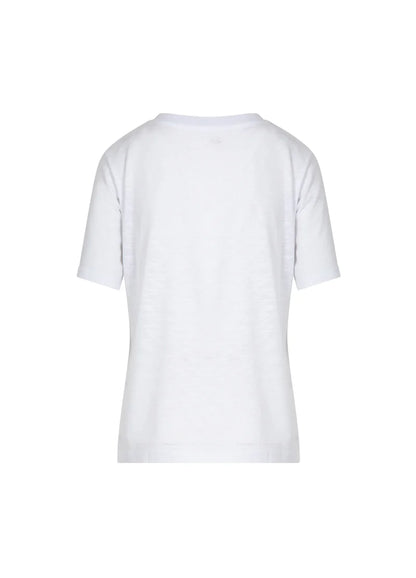 Coster | T-shirt avec écusson - Blanc/ vert