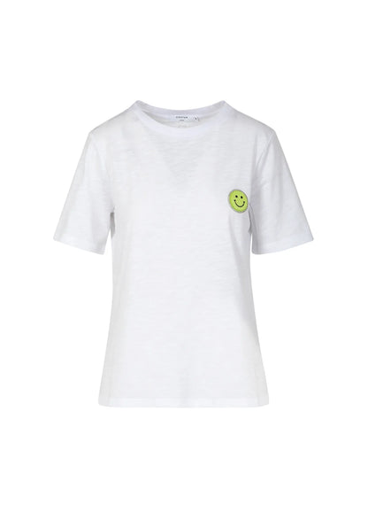 Coster | T-shirt avec écusson - Blanc/ vert
