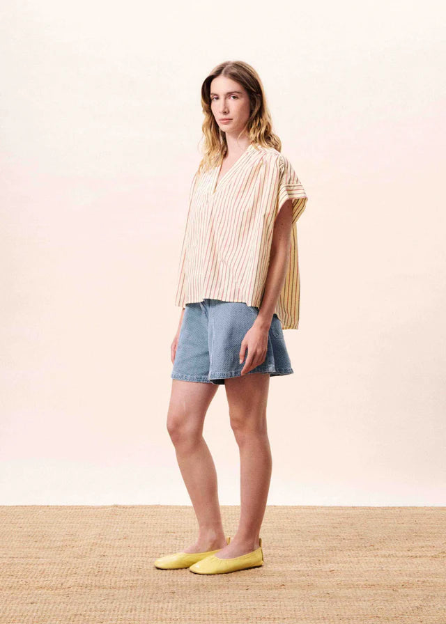 FRNCH | Chemise ''Bonaia'' -  Jaune à rayures multicolores