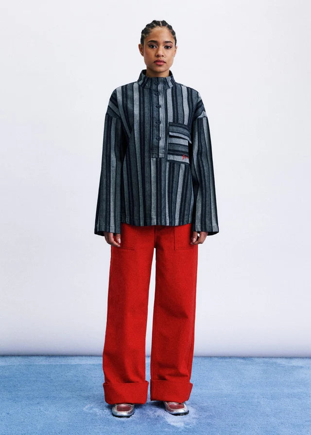 FRNCH | Blouse à boutons "Nydri" - Bleu nuit