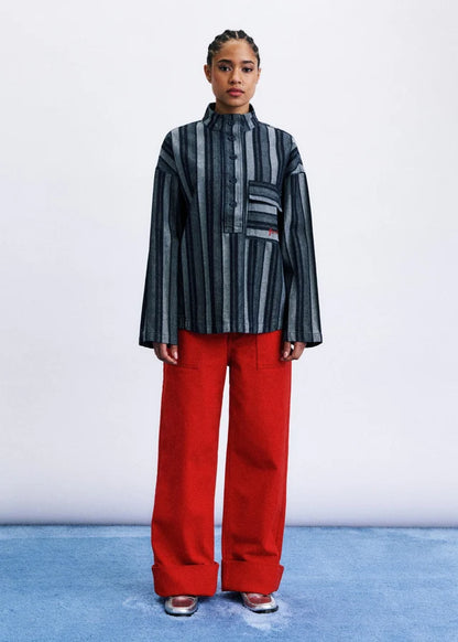 FRNCH | Blouse à boutons "Nydri" - Bleu nuit