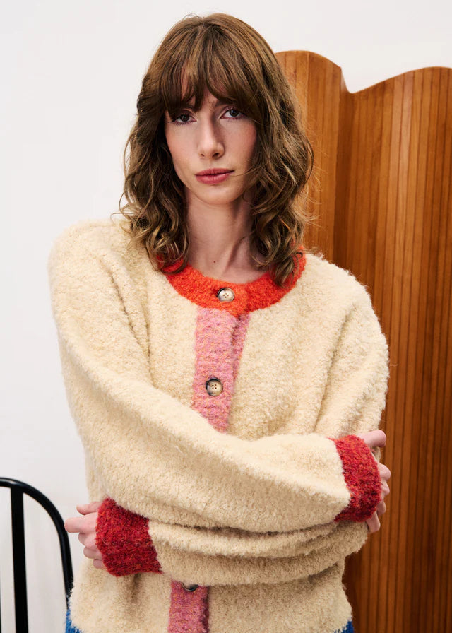 FRNCH | Cardigan "CYCLAMEN" - Creme