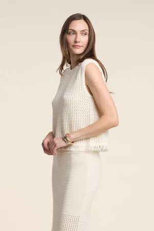 Velvet | Top en maille "Cova"- Crème