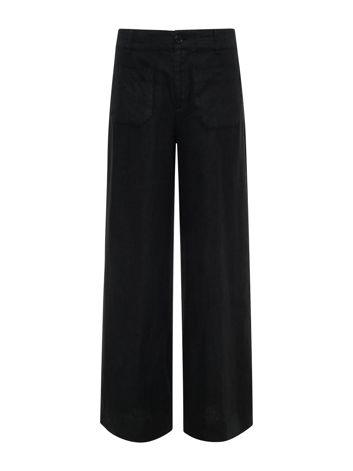 SANCTUARY | Pantalon large en lin "Marine Linen"  | Noir