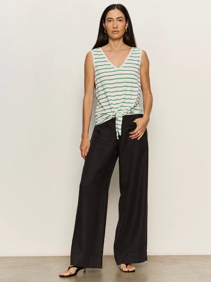 SANCTUARY | Pantalon large en lin "Marine Linen"  | Noir