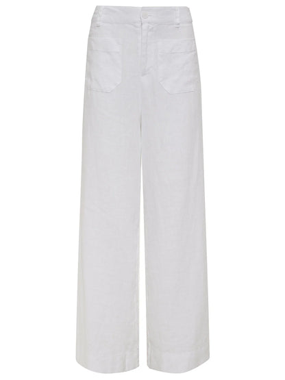 SANCTUARY | Pantalon large en lin "Marine Linen"  | Blanc