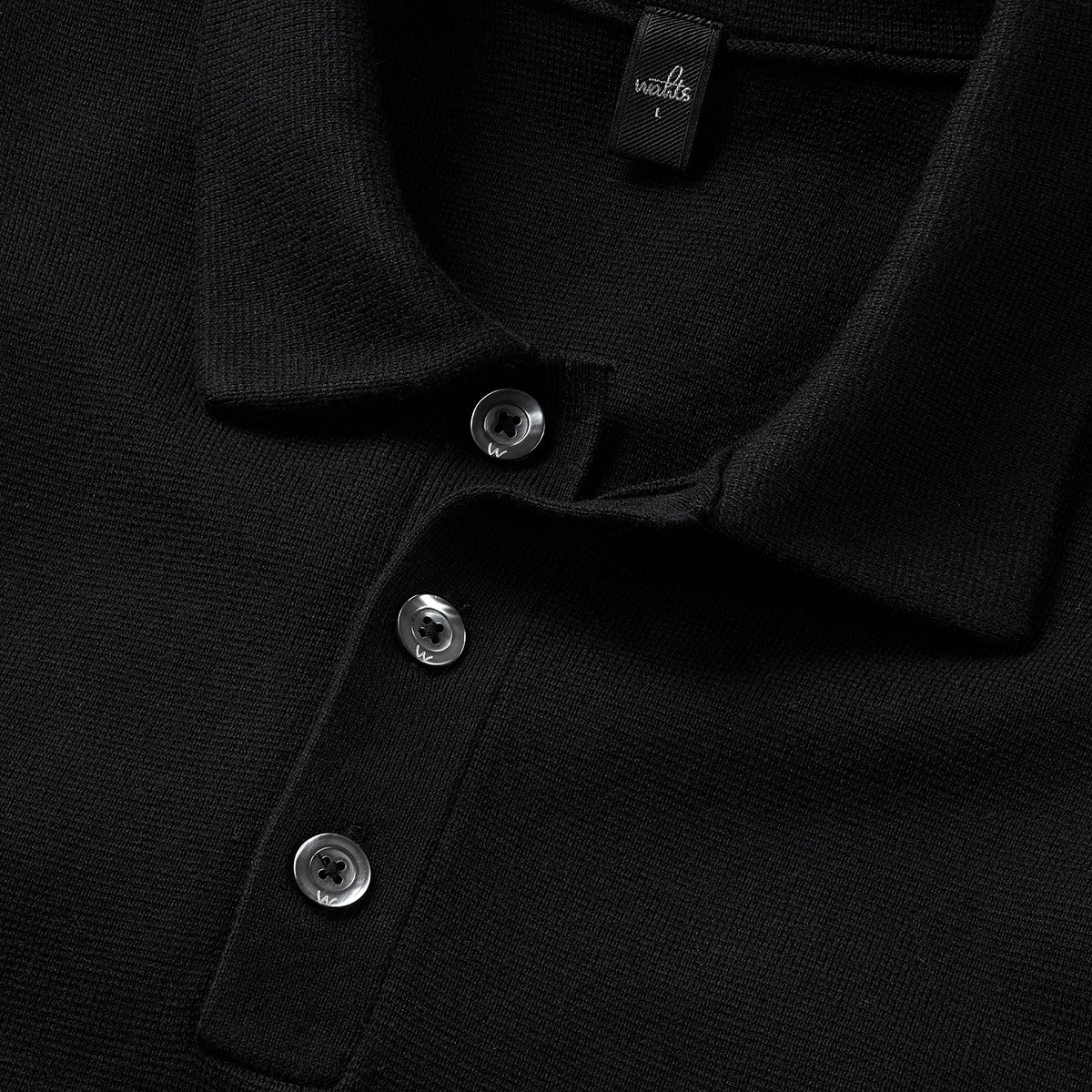 WAHTS | Polo à manche longue  "Crawford" - Noir