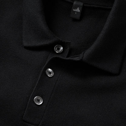 WAHTS | Polo à manche longue  "Crawford" - Noir
