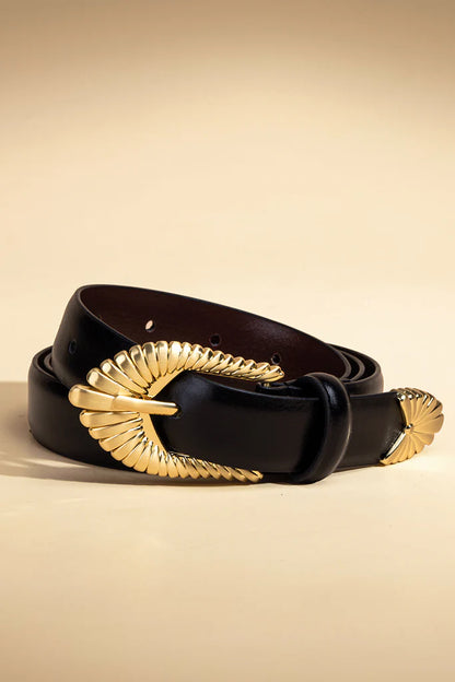 SANCIA | ceinture en cuir ''Zolna'' - Noir