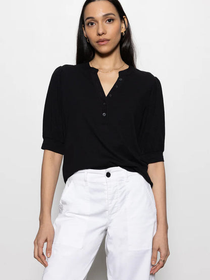 Sanctuary | Tee-shirt à bouton - Noir