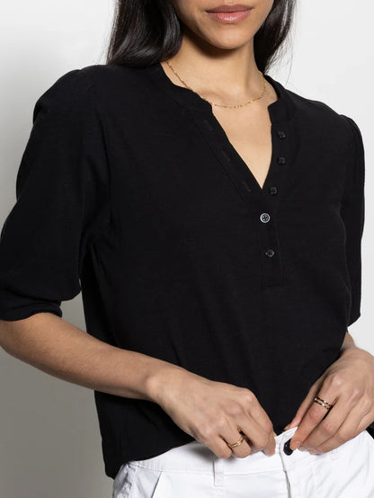 Sanctuary | Tee-shirt à bouton - Noir