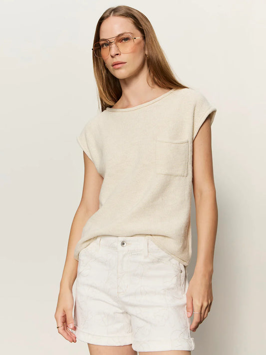 SANCTUARY | T-shirt chandail 'Easy' | Ivoire