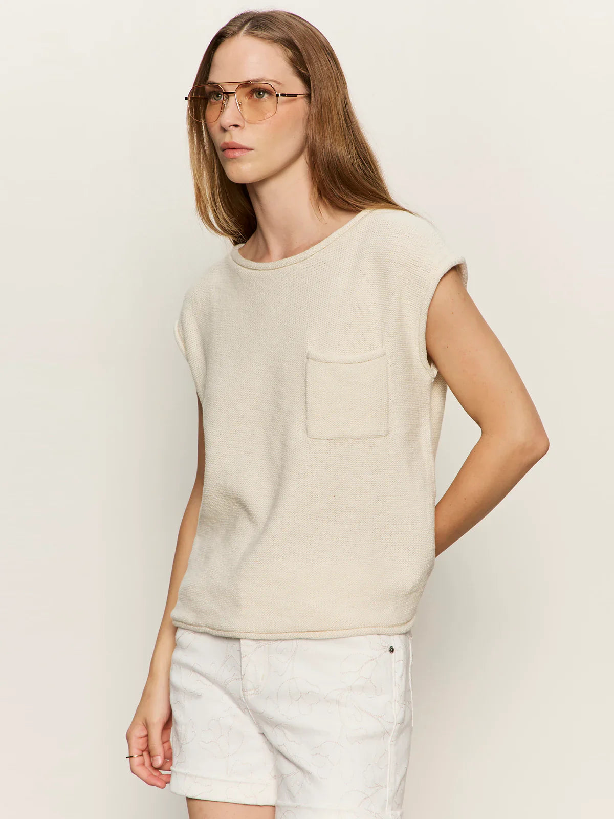SANCTUARY | T-shirt chandail 'Easy' | Ivoire